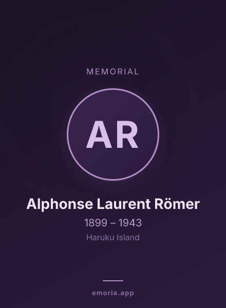 Memorial portrait of Alphonse Laurent Römer
