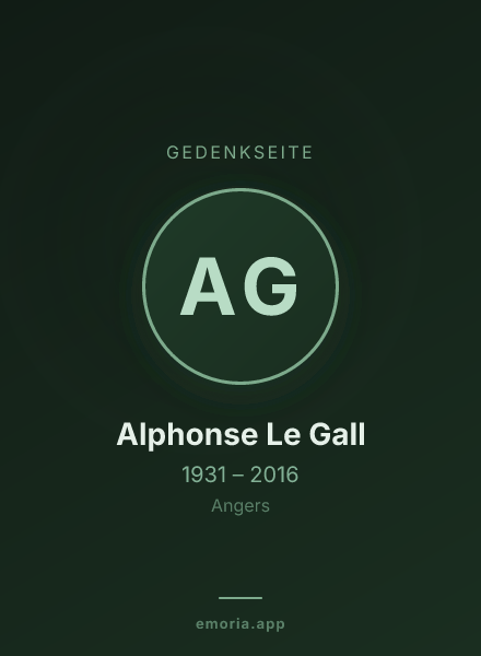 Gedenkportrait von Alphonse Le Gall