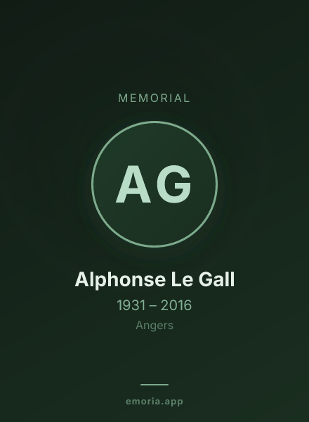 Memorial portrait of Alphonse Le Gall