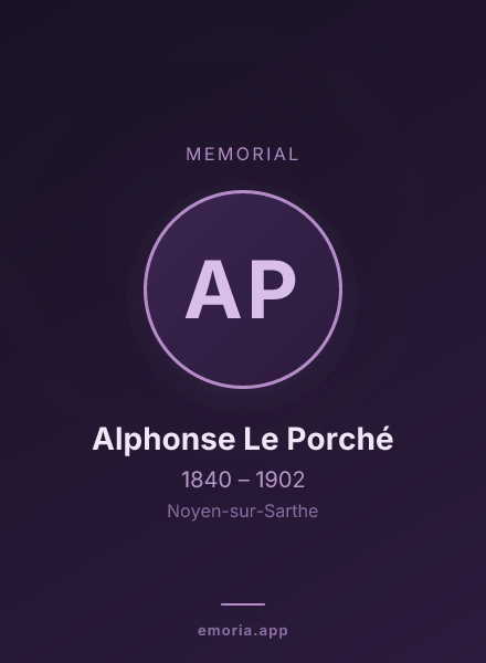 Memorial portrait of Alphonse Le Porché