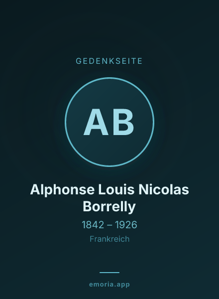 Gedenkportrait von Alphonse Louis Nicolas Borrelly