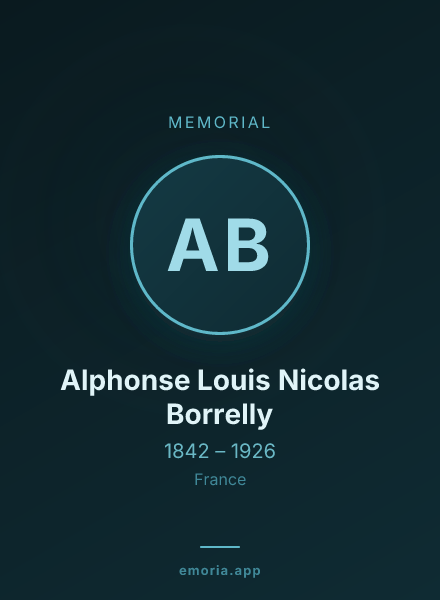 Memorial portrait of Alphonse Louis Nicolas Borrelly