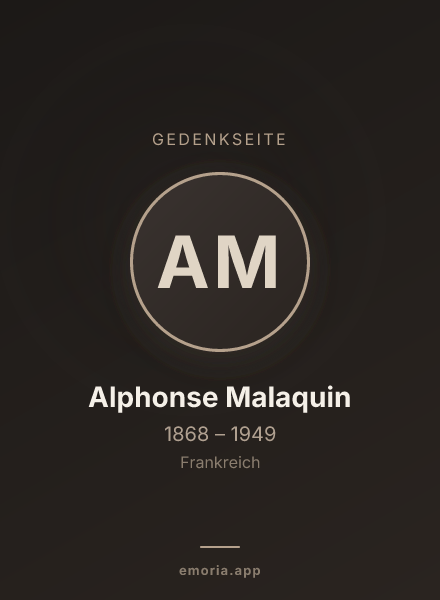 Gedenkportrait von Alphonse Malaquin