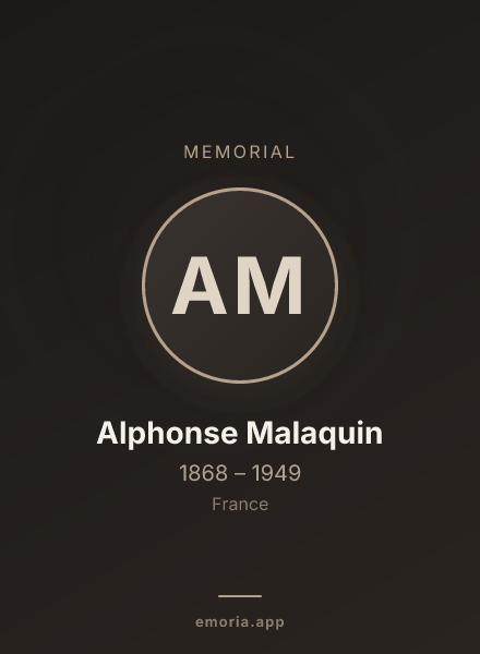 Memorial portrait of Alphonse Malaquin