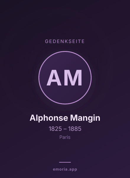 Gedenkportrait von Alphonse Mangin