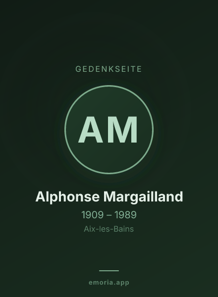 Gedenkportrait von Alphonse Margailland