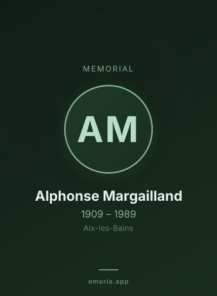 Memorial portrait of Alphonse Margailland