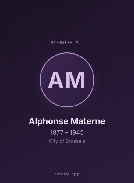 Memorial portrait of Alphonse Materne