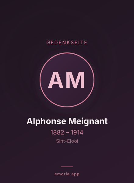 Gedenkportrait von Alphonse Meignant