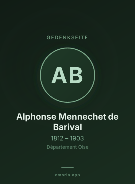 Gedenkportrait von Alphonse Mennechet de Barival