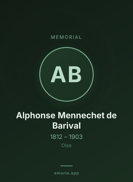 Memorial portrait of Alphonse Mennechet de Barival