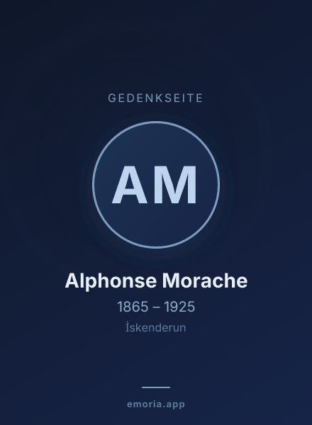 Gedenkportrait von Alphonse Morache