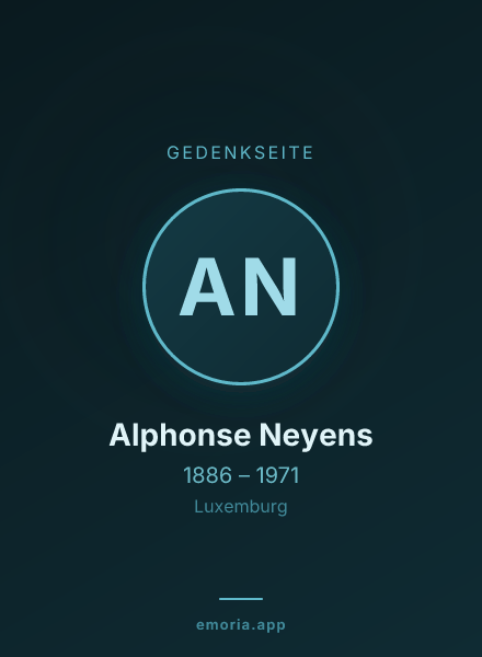 Gedenkportrait von Alphonse Neyens