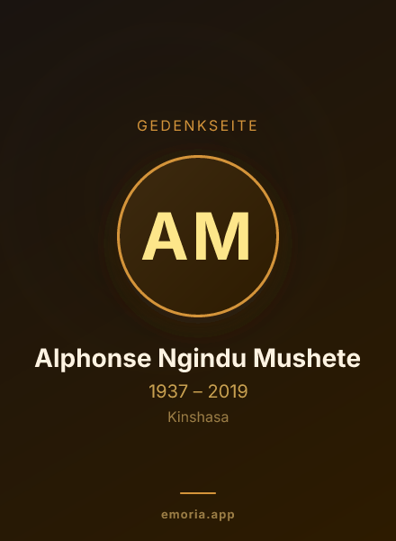 Gedenkportrait von Alphonse Ngindu Mushete