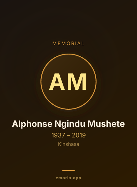 Memorial portrait of Alphonse Ngindu Mushete