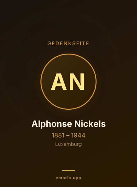 Gedenkportrait von Alphonse Nickels