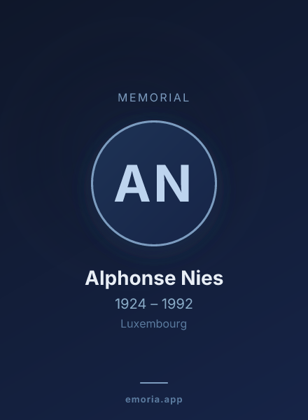 Memorial portrait of Alphonse Nies