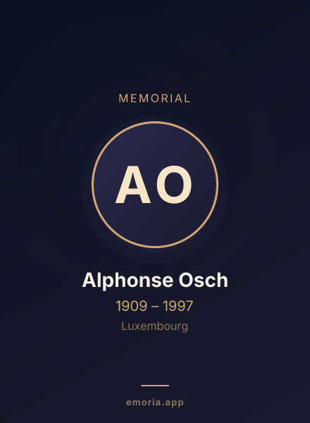 Memorial portrait of Alphonse Osch