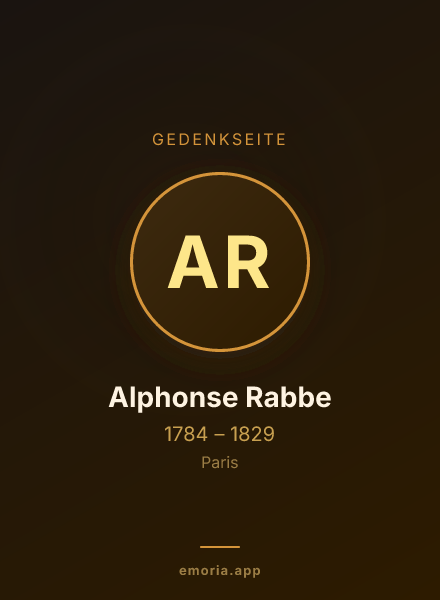 Gedenkportrait von Alphonse Rabbe