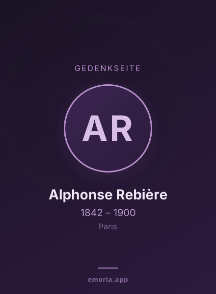Gedenkportrait von Alphonse Rebière