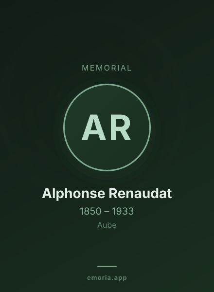 Memorial portrait of Alphonse Renaudat