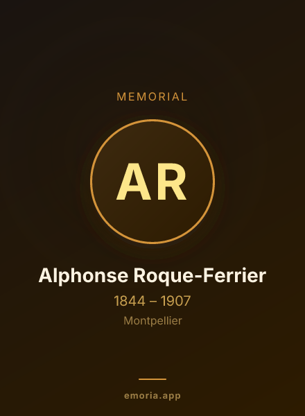 Memorial portrait of Alphonse Roque-Ferrier