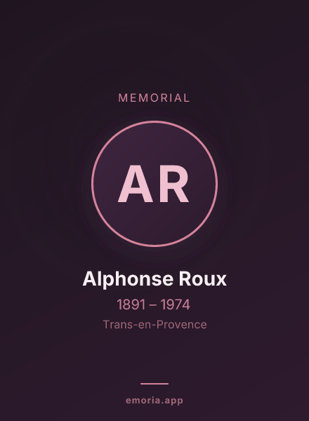 Memorial portrait of Alphonse Roux