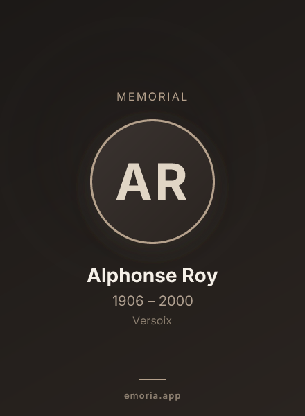 Memorial portrait of Alphonse Roy