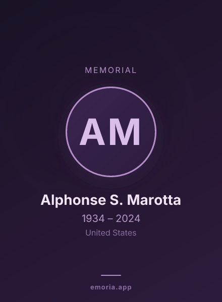 Memorial portrait of Alphonse S. Marotta