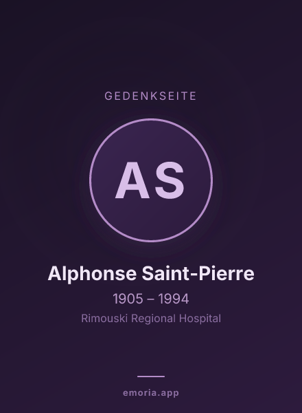Gedenkportrait von Alphonse Saint-Pierre
