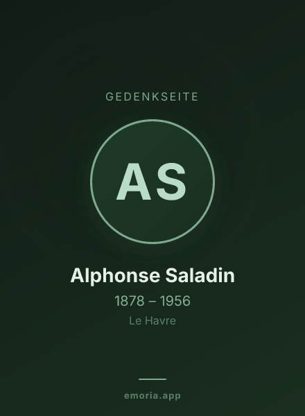 Gedenkportrait von Alphonse Saladin