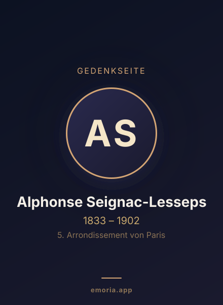 Gedenkportrait von Alphonse Seignac-Lesseps