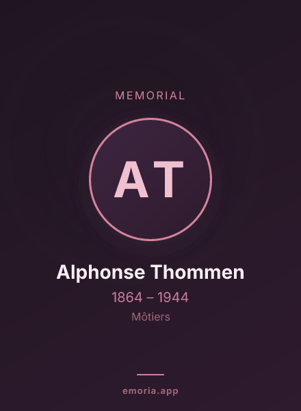 Memorial portrait of Alphonse Thommen