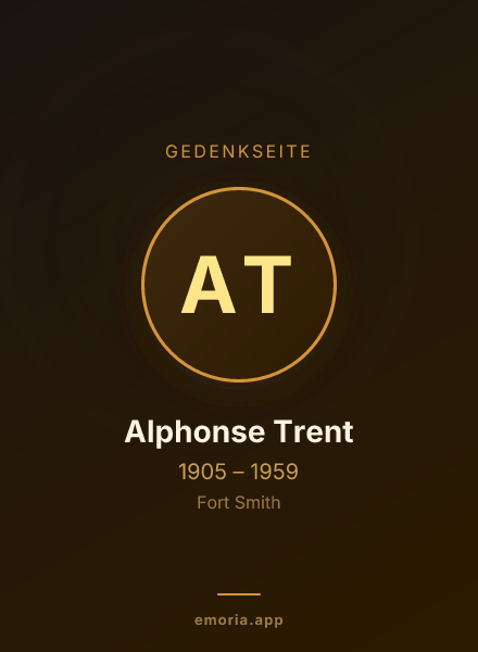 Gedenkportrait von Alphonse Trent