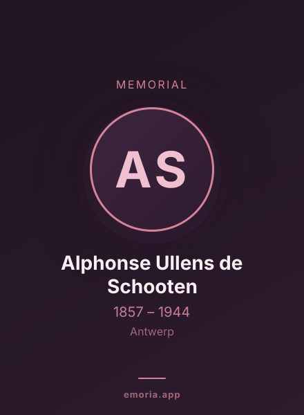 Memorial portrait of Alphonse Ullens de Schooten