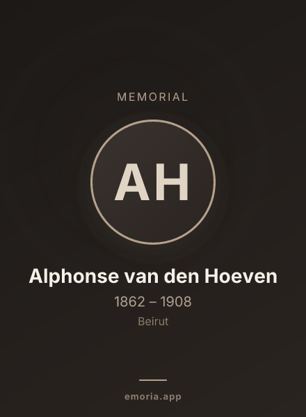 Memorial portrait of Alphonse van den Hoeven