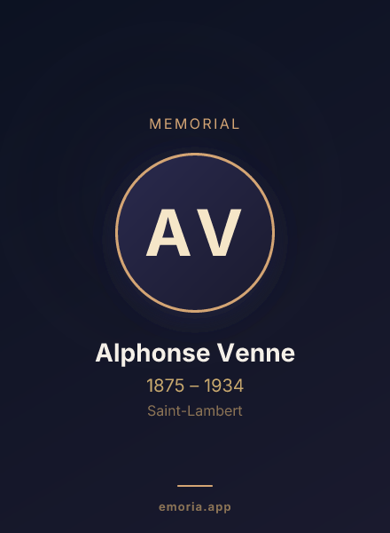 Memorial portrait of Alphonse Venne