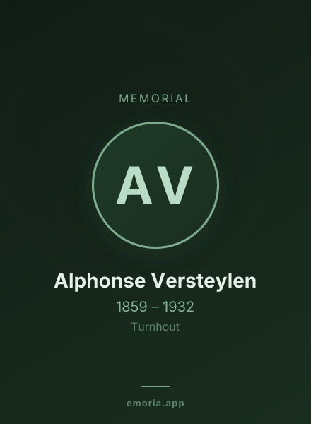 Memorial portrait of Alphonse Versteylen