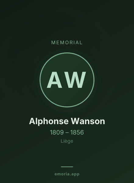 Memorial portrait of Alphonse Wanson