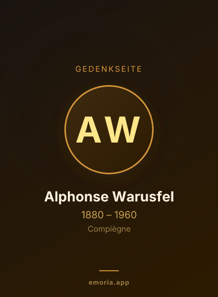 Gedenkportrait von Alphonse Warusfel