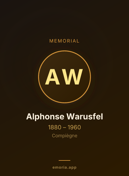 Memorial portrait of Alphonse Warusfel