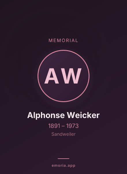 Memorial portrait of Alphonse Weicker