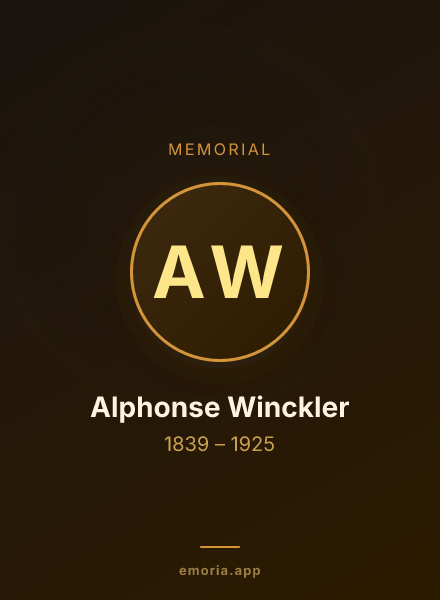 Memorial portrait of Alphonse Winckler