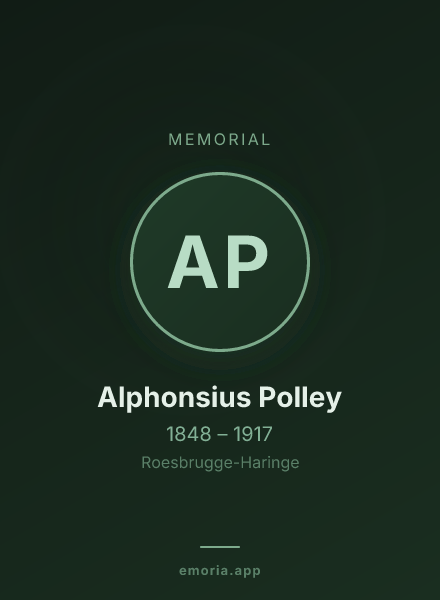 Memorial portrait of Alphonsius Polley