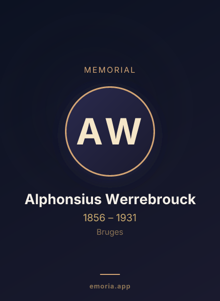 Memorial portrait of Alphonsius Werrebrouck