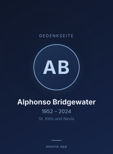 Gedenkportrait von Alphonso Bridgewater