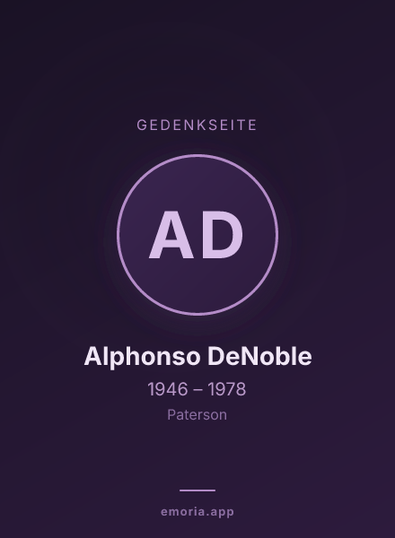 Gedenkportrait von Alphonso DeNoble