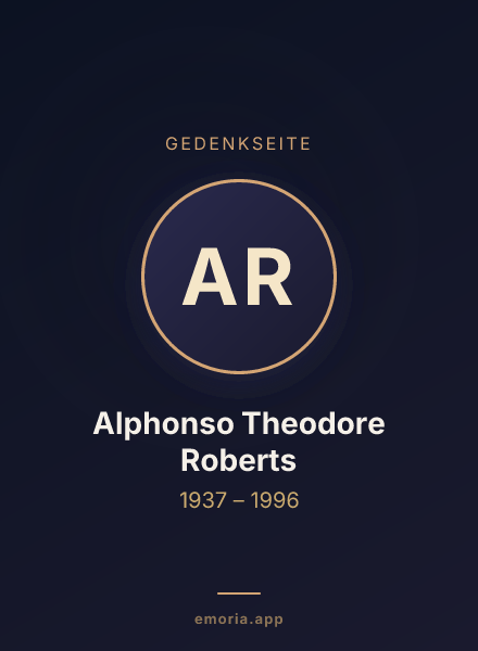 Gedenkportrait von Alphonso Theodore Roberts