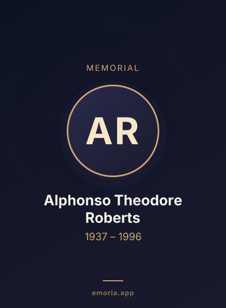 Memorial portrait of Alphonso Theodore Roberts