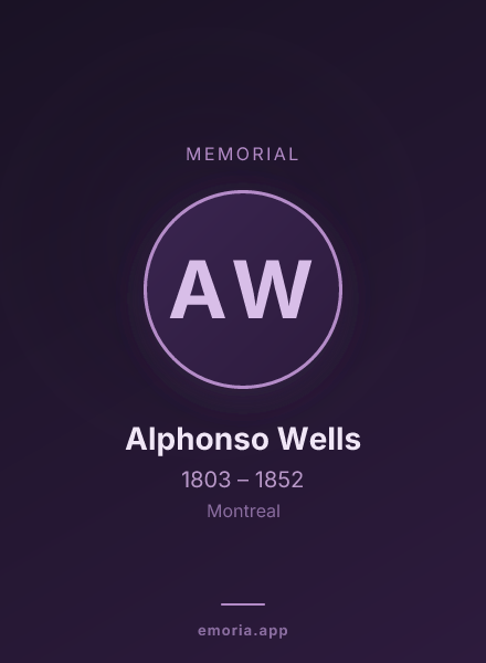 Memorial portrait of Alphonso Wells